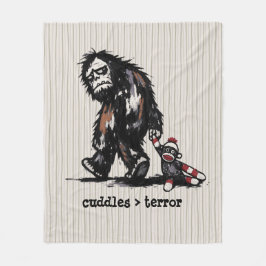 Schattig Monster Bigfoot Sock Monkey Speelgoed Gra Fleece Deken