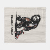 Schattig Monster Bigfoot Sock Monkey Speelgoed Gra Fleece Deken (Voorkant (Horizontaal))