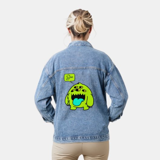 schattig monster boo denim jacket (Model)