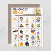 Schattig Monster en pompoen Halloween BINGO Board! (Voorkant / Achterkant)