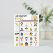 Schattig Monster en pompoen Halloween BINGO Board! (Staand voorkant)