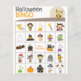 Schattig Monster en pompoen Halloween BINGO Board!