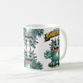 Schattig monster genaamd "Giggle Gear" Koffiemok (Voorkant rechts)