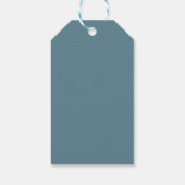 Schattig Monster Herfst Halloween Blauwe Gecombine Cadeaulabel (Achterkant)