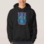 Schattig monster in blauwe knuffel met korrels en  hoodie (Voorkant)