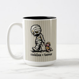 Schattig Monster Mumie Sock Monkey Speelgoed Grapp Tweekleurige Koffiemok