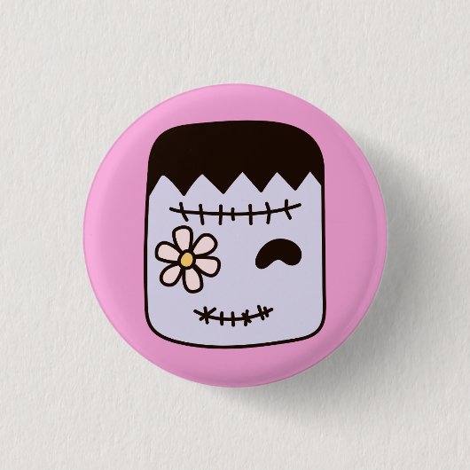Schattig Monster Ronde Button 3,2 Cm (Voorkant)