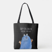 Schattig Monster Snoep Monogram Custom Halloween T Tote Bag (Achterkant)