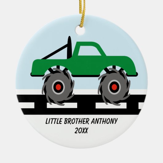 Schattig Monster Truck Little Brother Ornament (Voorkant)