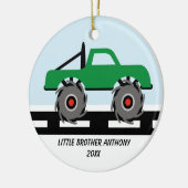 Schattig Monster Truck Little Brother Ornament (Links)