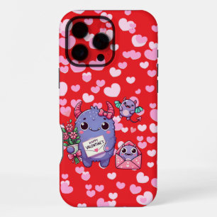 Schattig monster Valentijnsdag  iPhone 16 Pro Max Hoesje
