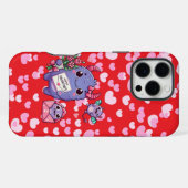 Schattig monster Valentijnsdag iPhone Hoesje (Achterkant horizontaal)