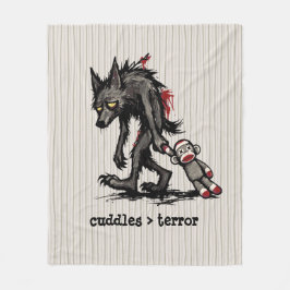 Schattig Monster Weerwolf Sock Aap Speelgoed Grapp Fleece Deken