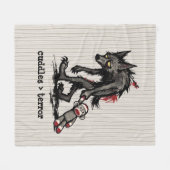 Schattig Monster Weerwolf Sock Aap Speelgoed Grapp Fleece Deken (Voorkant (Horizontaal))
