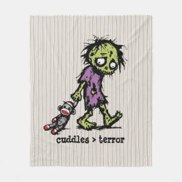 Schattig Monster Zombie Sock Monkey Speelgoed Grap Fleece Deken