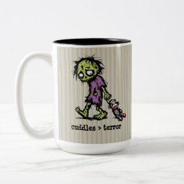 Schattig Monster Zombie Sock Monkey Speelgoed Grap Tweekleurige Koffiemok