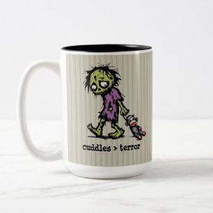 Schattig Monster Zombie Sock Monkey Speelgoed Grap Tweekleurige Koffiemok