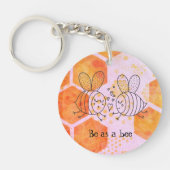 Schattig mooie bijen sleutelhanger Sleutelhanger (Voorkant)