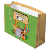 Schattig Mooie Dierentuin Dier Kind Groot Cadeauzakje (Achterkant Gekanteld)