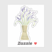 Schattig Mooie Lavendel Bloemen Sticker (Vel)