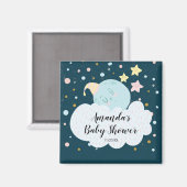 SCHATTIG Moon Baby shower Favor Magnet (Voorkant / Achterkant)
