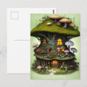 Schattig Mossy Mushroom Fairy House Briefkaart (Voorkant / Achterkant)