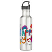 Schattig Motivatie Wees blij dat je op maat bent Waterfles (Voorkant)