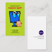 Schattig muis Cute Blue PC Repair Visitekaartje (Voorkant / Achterkant)