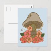 Schattig Mushroom Art Briefkaart (Voorkant / Achterkant)