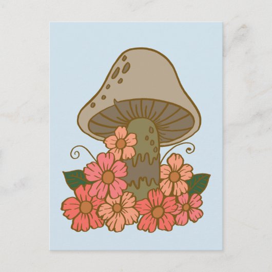 Schattig Mushroom Art Briefkaart (Voorkant)