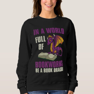 Schattig mythisch wezen boekenwurm boek draak leze trui