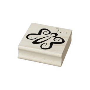 Schattig 'n Krullende Vlinder Rubberstempel