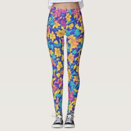 Schattig naadloos Floral LulaRoe Roze Geel Paarse Leggings
