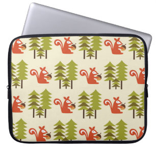 schattig naadloos ontwerp van het bospatroon. ill laptop sleeve