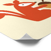 schattig naadloos ontwerp van het bospatroon.  ill poster (Hoek)