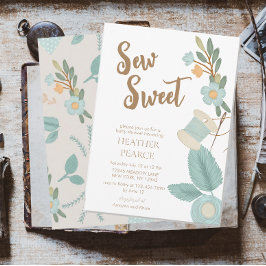 Schattig naaien geborduurd bloemjongen Baby shower Kaart