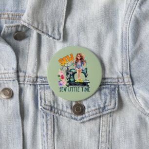 schattig naaiwerk ronde button 7,6 cm