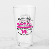 schattig nana liefde woord kunst glas (Achterkant)