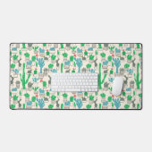 Schattig natuurlijk bloemencactussen patroon 2 bureaumat (Keyboard & Muis)