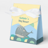 Schattig Nautical Whale Squid Yellow Baby shower Bedankdoosjes (Voorkant Zijde)