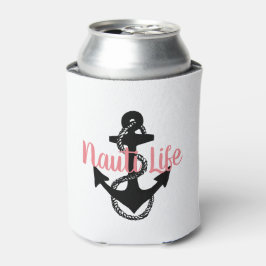 schattig, nautisch NAUTI LIFE-script + anker | Blikjeskoeler