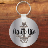 schattig, nautisch NAUTI LIFE-script | SLEUTELHANG Sleutelhanger (Voorkant)