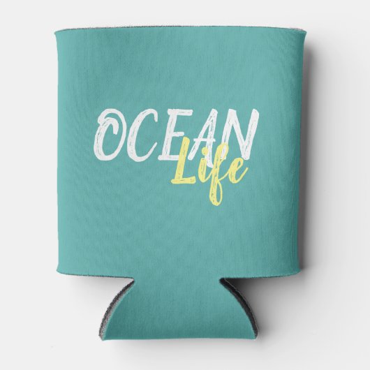 schattig nautisch OCEAN LIFE | Blikjeskoeler (Voorkant)