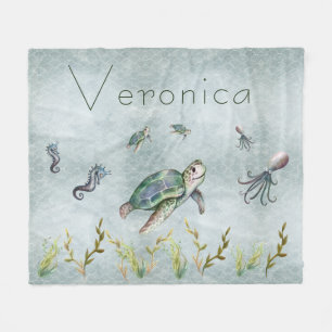 Schattig Nautisch Zee Schroef Kinder Baby Fleece Deken