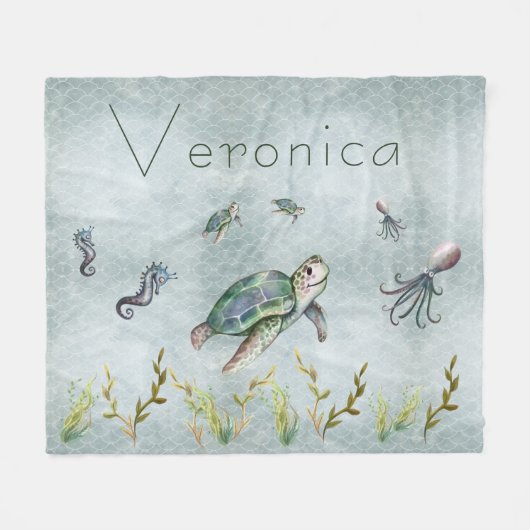 Schattig Nautisch Zee Schroef Kinder Baby Fleece Deken (Voorkant (Horizontaal))