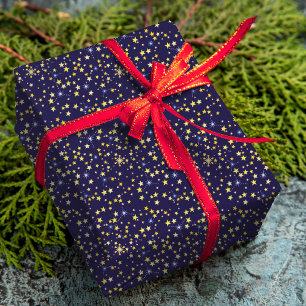 Schattig Navy Blue hemels patroon leuk mooie ster Cadeaupapier