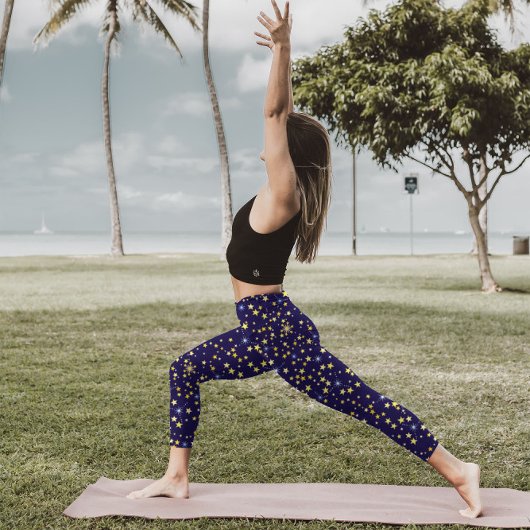 Schattig Navy Blue hemels patroon leuk mooie ster Leggings