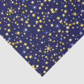 Schattig Navy Blue hemels patroon leuk mooie ster Tissuepapier (Detail)
