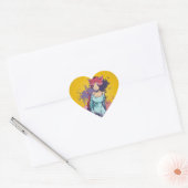 Schattig Neko Meisje Hart Sticker (Envelop)
