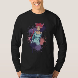 Schattig Neko Meisje T-shirt